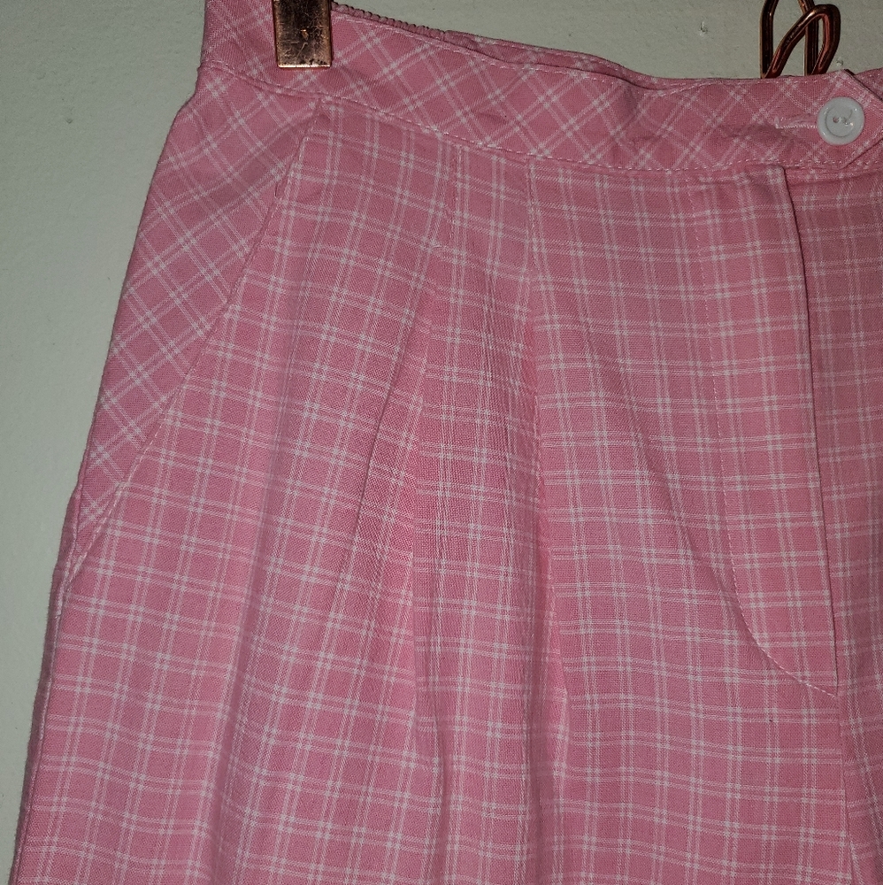 🏵Vintage | Pink Gingham Shorts - Picture 2 of 6